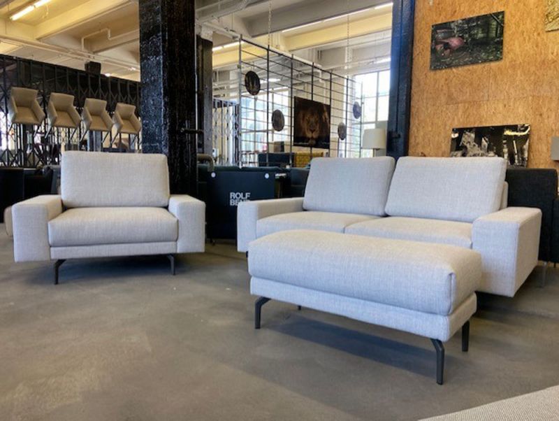 Hülsta Sofa - Sofa - hs.450  - Stoff grau - sofort verfügbar