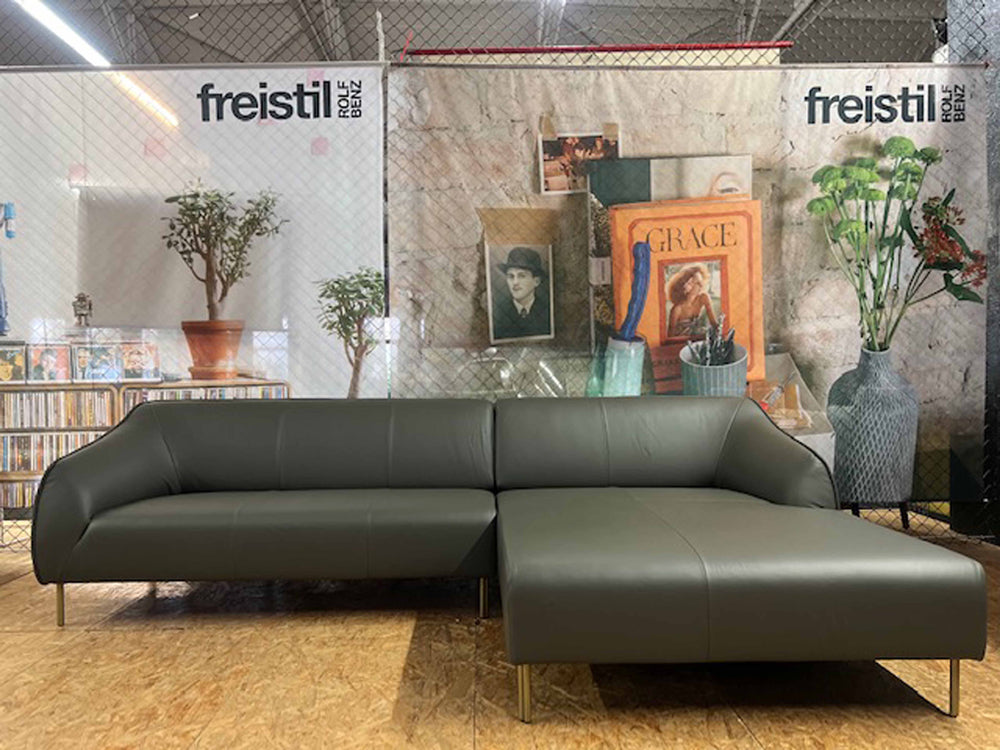 freistil - Sofa - freistil 132 - Leder grau - konfigurierbar
