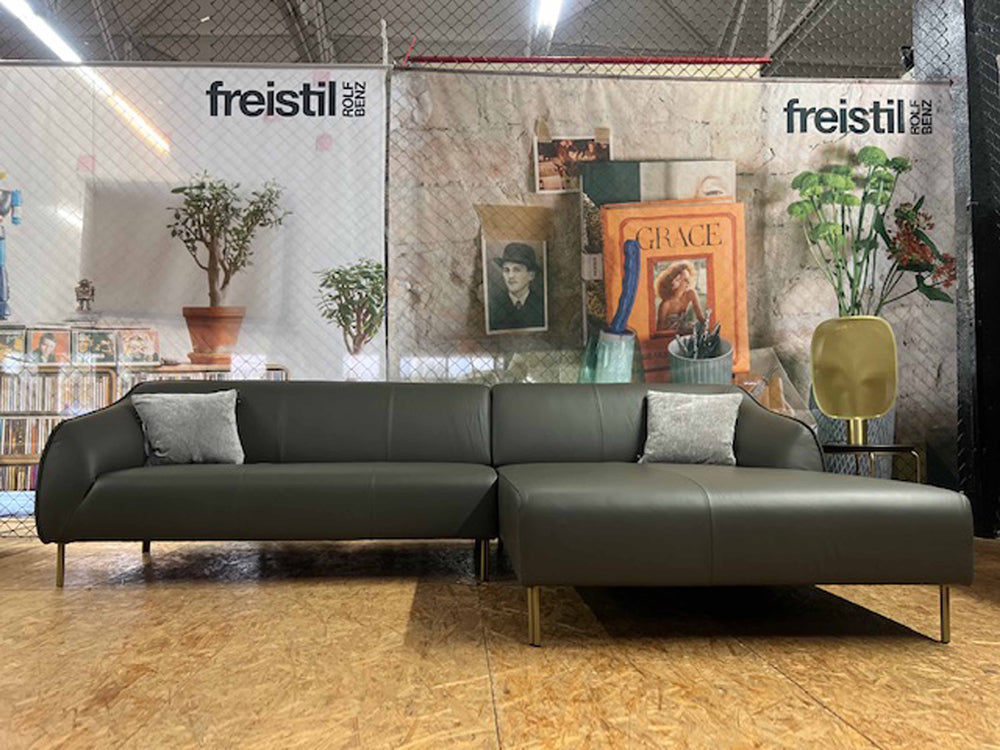 freistil - Sofa - freistil 132 - Leder grau - konfigurierbar