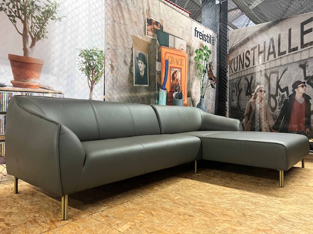 freistil - Sofa - freistil 132 - Leder grau - konfigurierbar