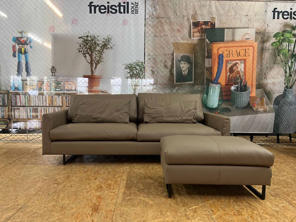 freistil - Sofa - freistil 134 - Leder  beigebraun - sofort verfügbar
