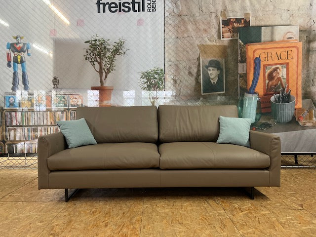 freistil - Sofa - freistil 134 - Leder  beigebraun - sofort verfügbar