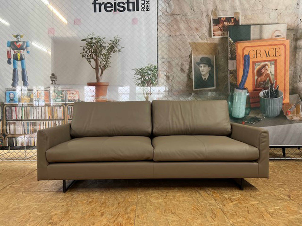 freistil - Sofa - freistil 134 - Leder  beigebraun - sofort verfügbar