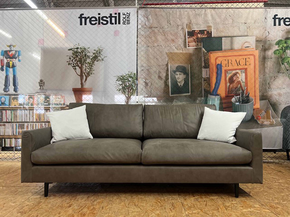 freistil - Sofa - freistil 134 - Leder braungrau - sofort verfügbar