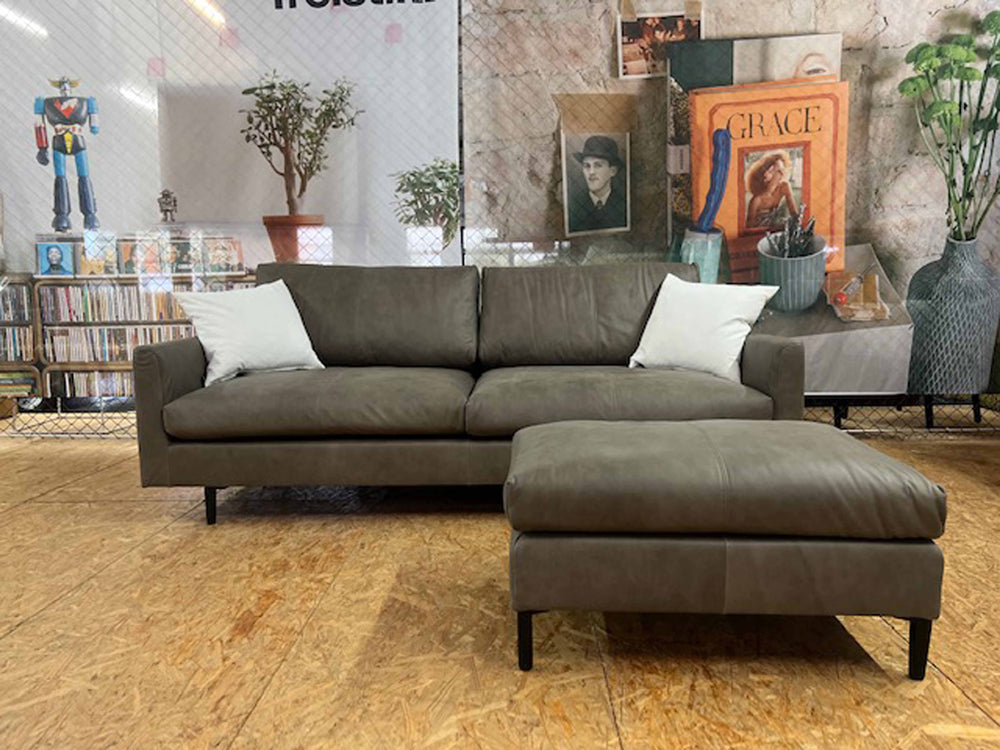freistil - Sofa - freistil 134 - Leder braungrau - sofort verfügbar