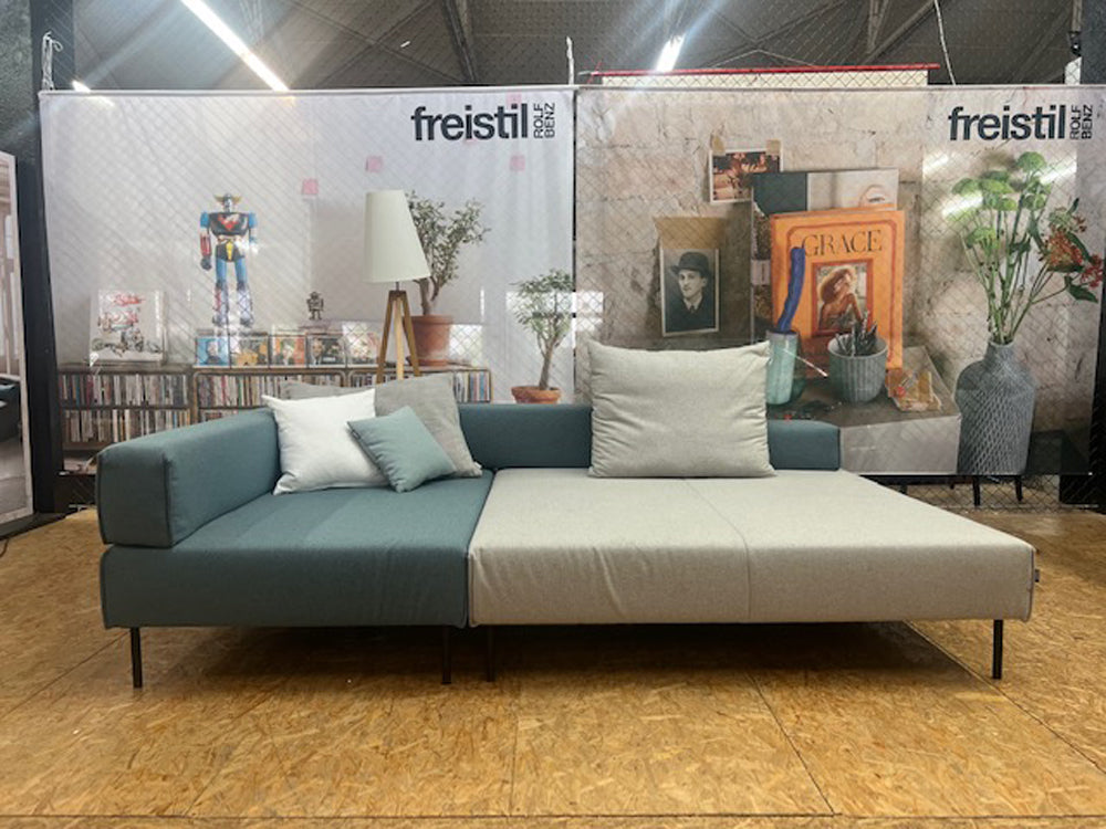 freistil - Sofa - freistil 135 - Stoff blau/weiß - sofort verfügbar