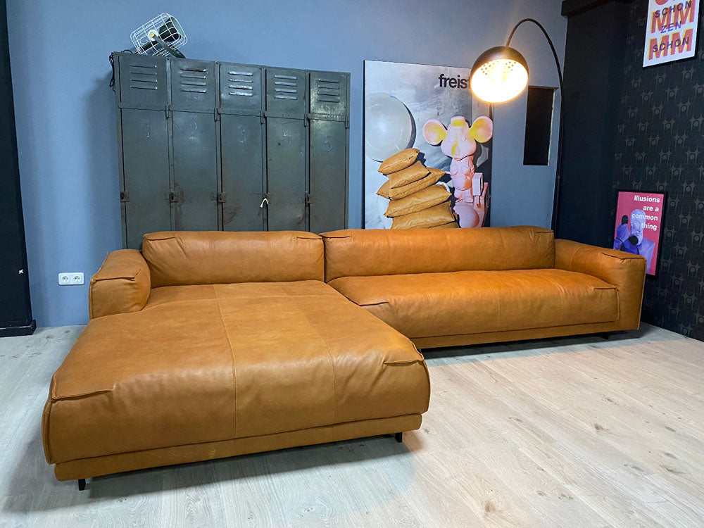 freistil - Sofa - freistil 136 - Leder cognac - sofort verfügbar