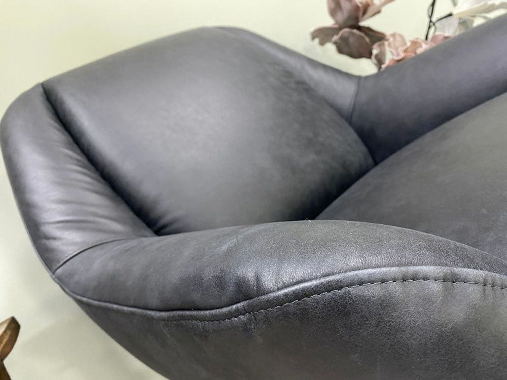 freistil - Sessel - freistil 138 - Leder schwarzgrau - sofort verfügbar
