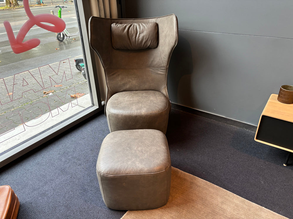 freistil - Sessel & Hocker - freistil 149 - Leder grau - sofort verfügbar