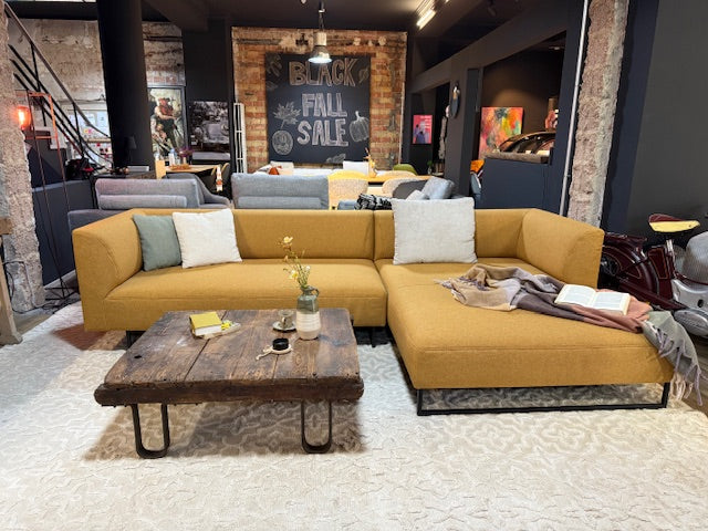 freistil - Sofa - freistil 160 - Stoff gelb - sofort verfügbar