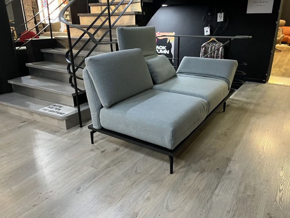 Rolf Benz - Sofa - RB 388 Aura - Stoff blau - sofort verfügbar