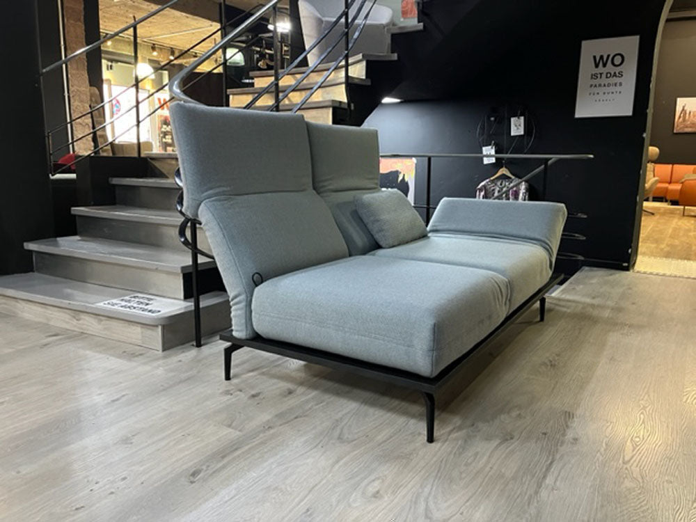 Rolf Benz - Sofa - RB 388 Aura - Stoff blau - sofort verfügbar