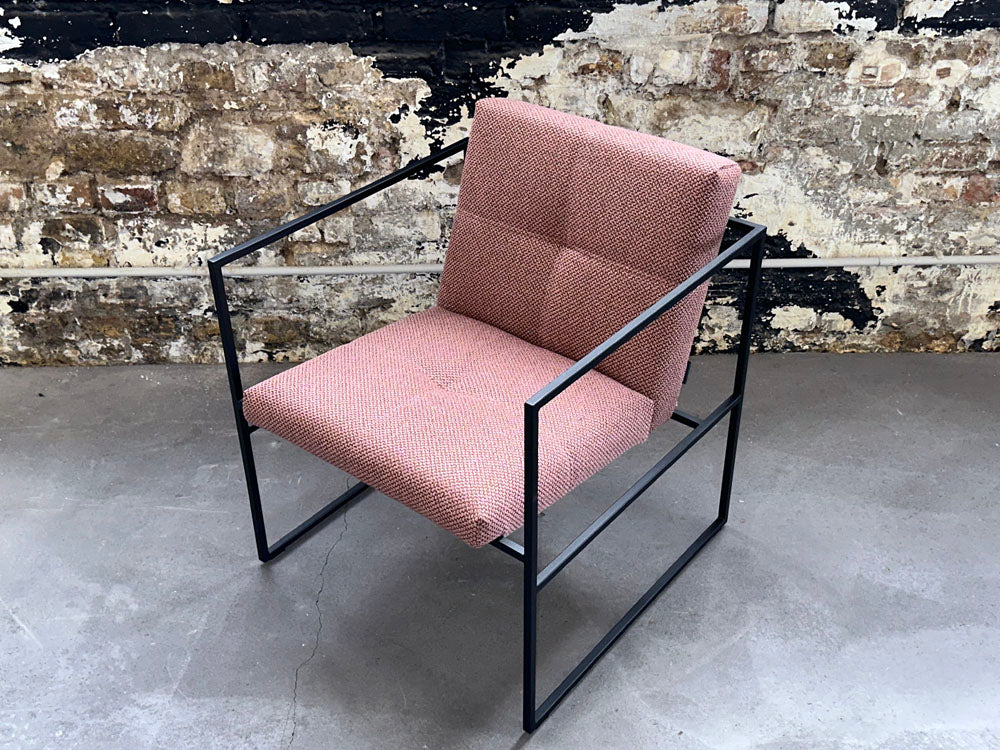 Brühl - Sessel - Grace metal - Stoff rot - konfigurierbar