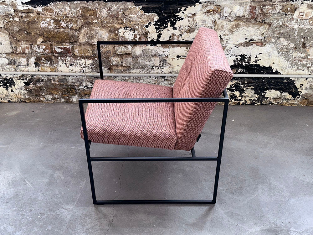 Brühl - Sessel - Grace metal - Stoff rot - konfigurierbar