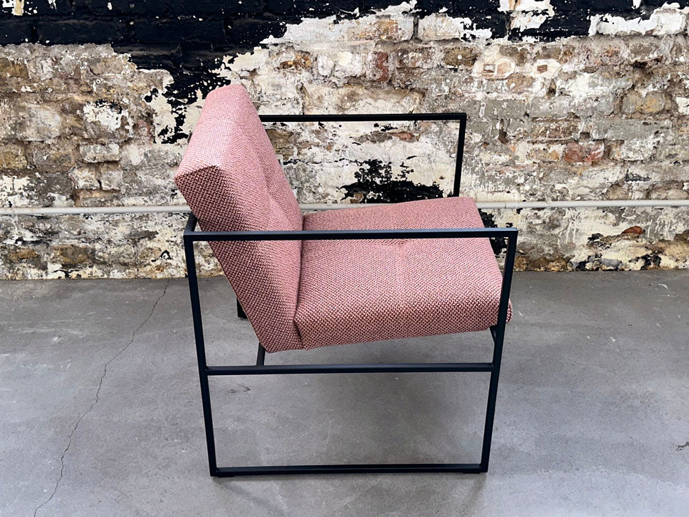 Brühl - Sessel - Grace metal - Stoff rot - konfigurierbar
