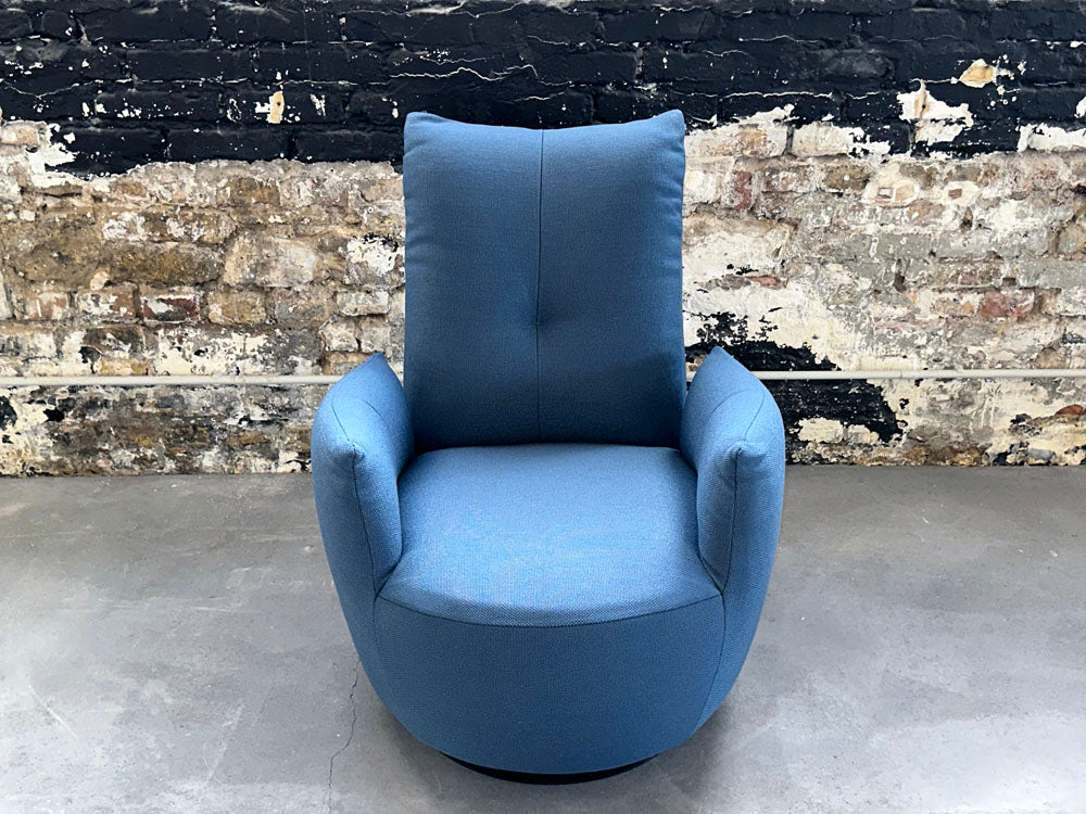 Bullfrog - Schaukelsessel + Hocker - 1008 Blobb - Stoff blau - konfigurierbar