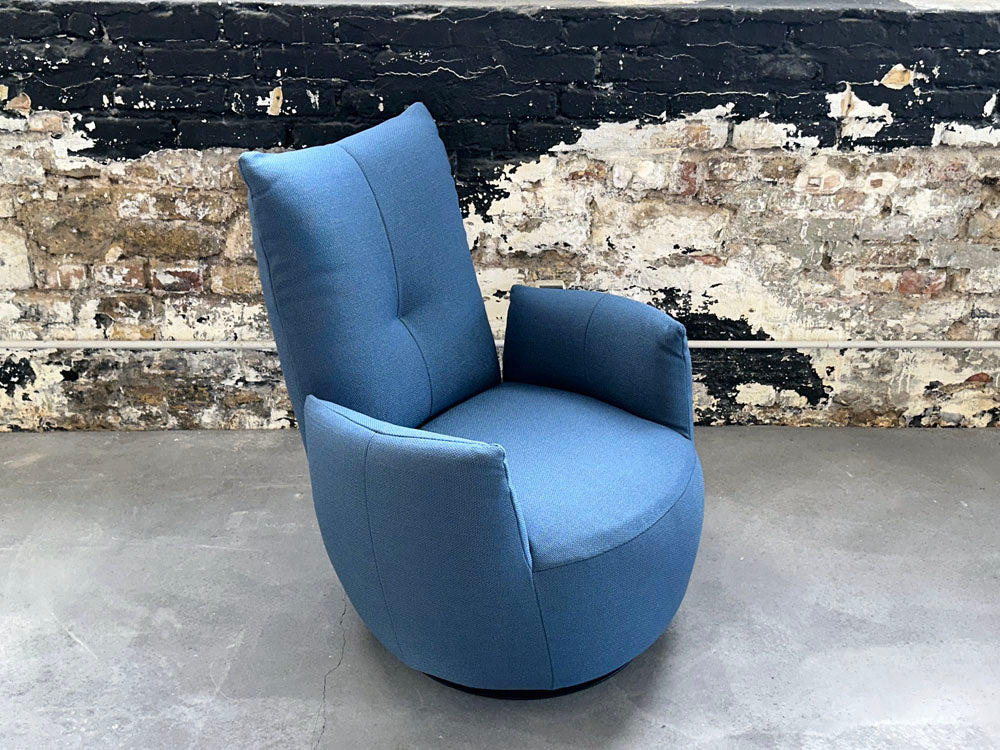 Bullfrog - Schaukelsessel + Hocker - 1008 Blobb - Stoff blau - konfigurierbar