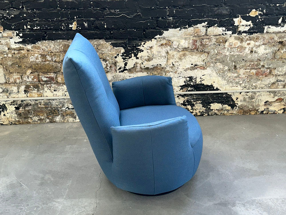 Bullfrog - Schaukelsessel + Hocker - 1008 Blobb - Stoff blau - konfigurierbar