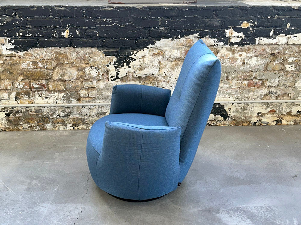 Bullfrog - Schaukelsessel + Hocker - 1008 Blobb - Stoff blau - konfigurierbar