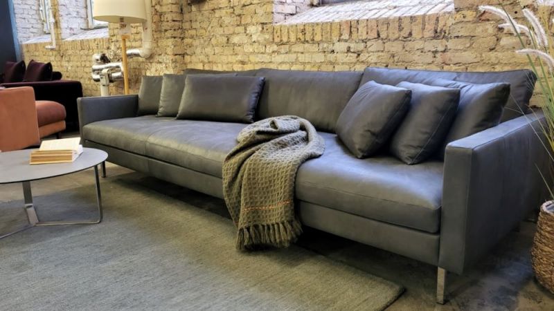 Tommy M - Sofa - Buster - Leder grau - sofort verfügbar