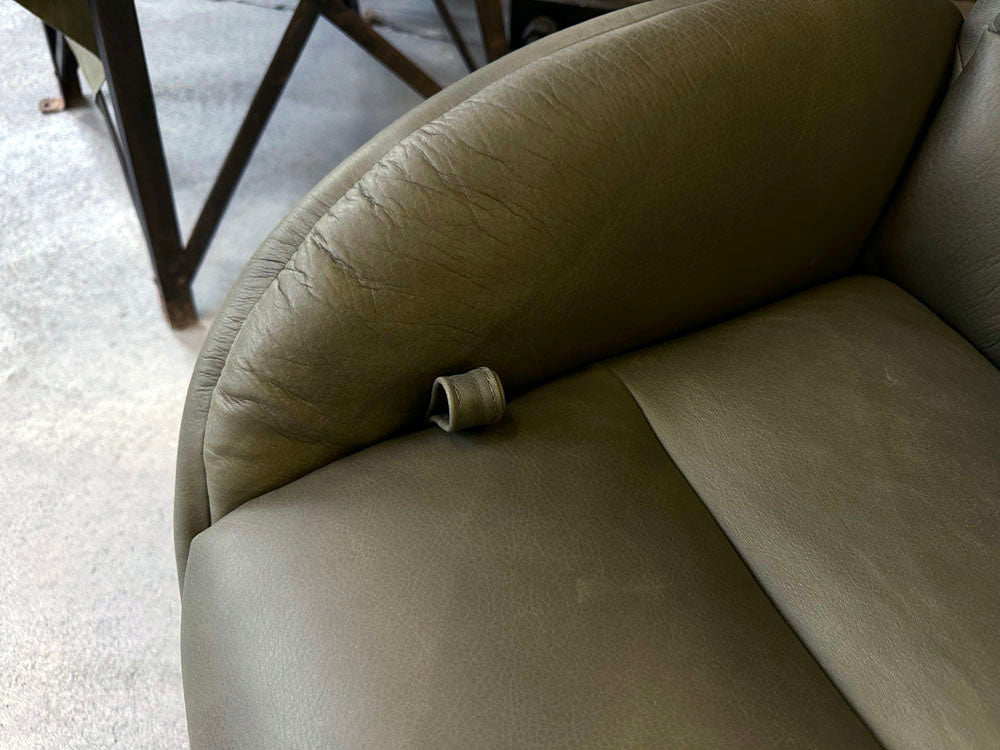 Flexlux - Relaxsessel + Hocker - Haze - Leder grün - konfigurierbar