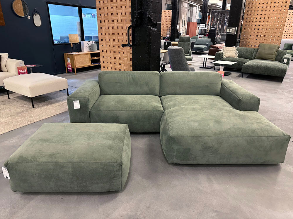 Flexlux - Sofa - Lucera - Stoff grün grau - konfigurierbar