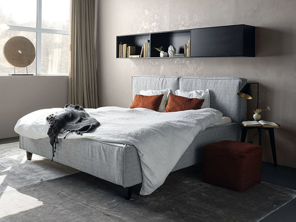 Furninova - Bett - Vesta - Leder braun - konfigurierbar