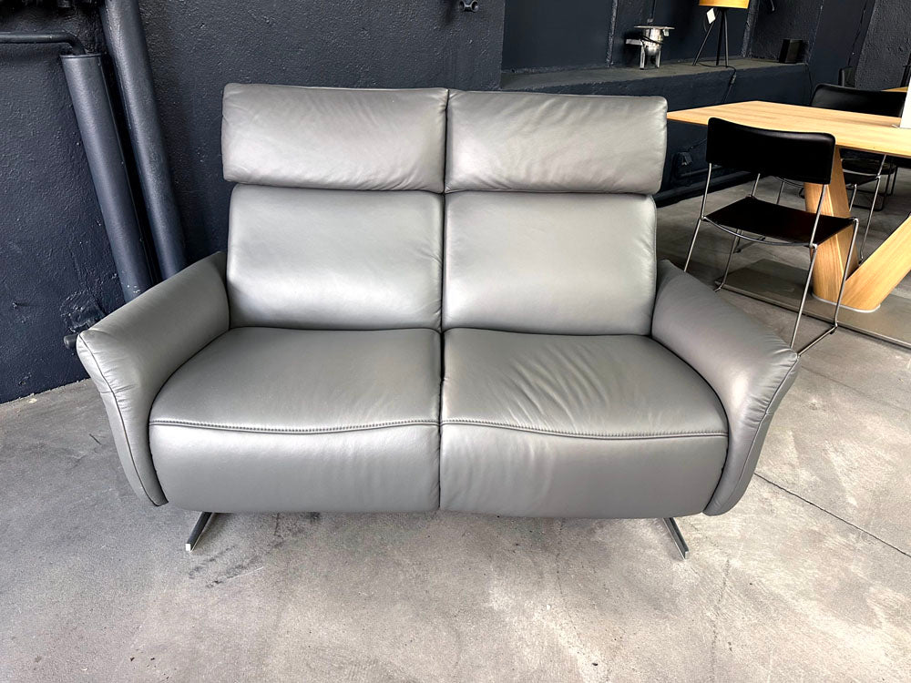 Himolla - Sofa - 4151 Cumuly Comfort - Leder grau - sofort verfügbar
