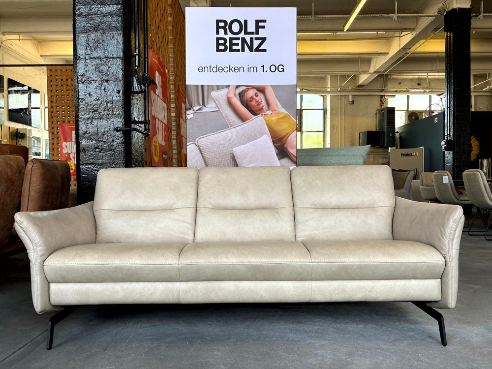 Himolla - Sofa - 6076 Cumurex - Leder creme - sofort verfügbar