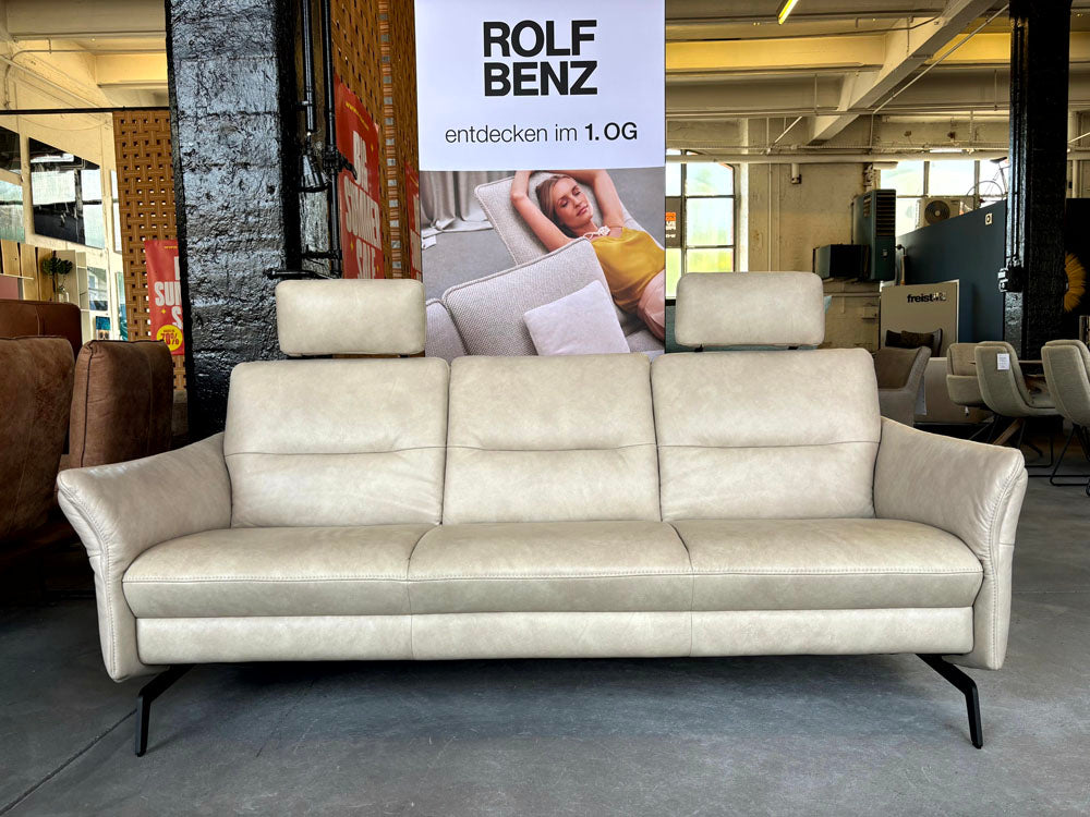 Himolla - Sofa - 6076 Cumurex - Leder creme - sofort verfügbar