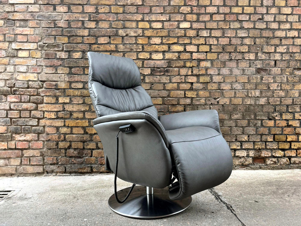 Himolla - Relaxsessel - 7051 Easy-Swing - Leder grau - sofort verfügbar