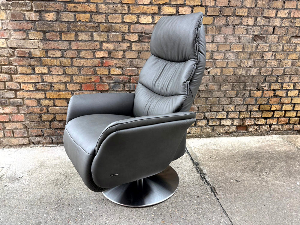 Himolla - Relaxsessel - 7051 Easy-Swing - Leder grau - sofort verfügbar