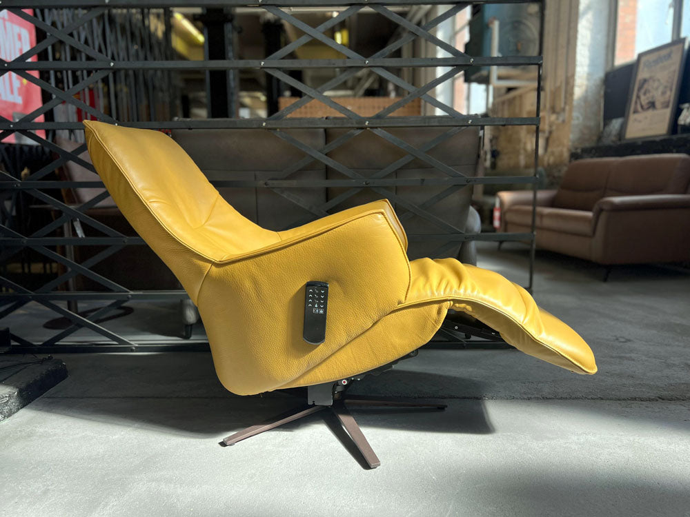 Himolla - Relaxsessel - 7162 S-Lounger - Leder gelb - sofort verfügbar