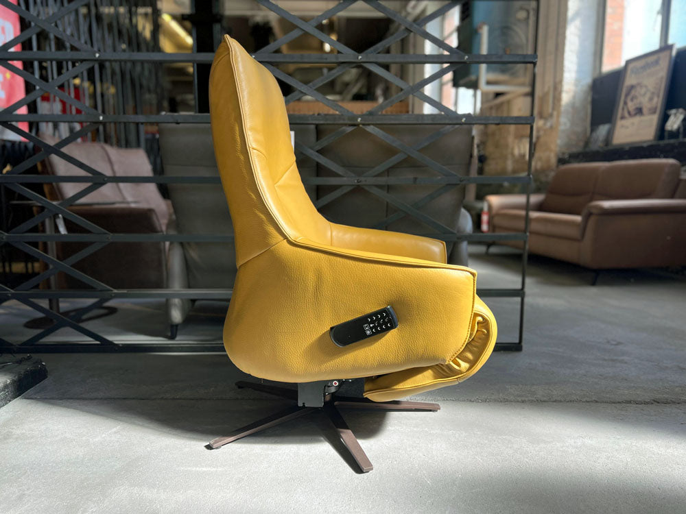 Himolla - Relaxsessel - 7162 S-Lounger - Leder gelb - sofort verfügbar