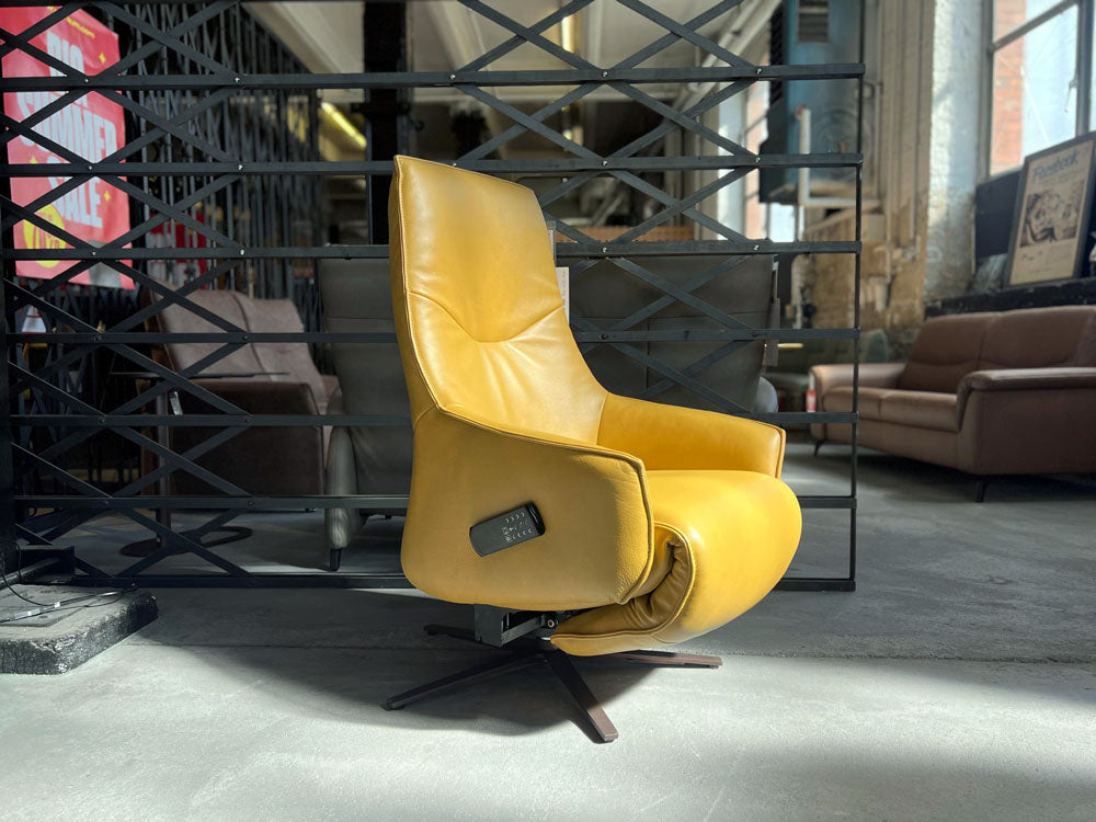Himolla - Relaxsessel - 7162 S-Lounger - Leder gelb - sofort verfügbar