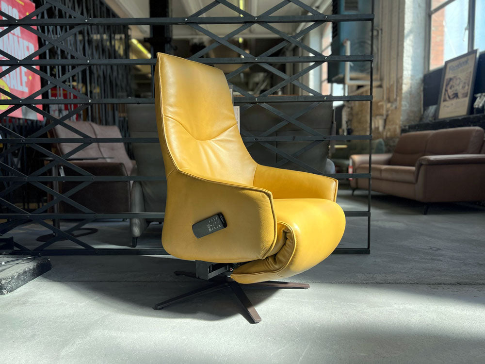 Himolla - Relaxsessel - 7162 S-Lounger - Leder gelb - sofort verfügbar