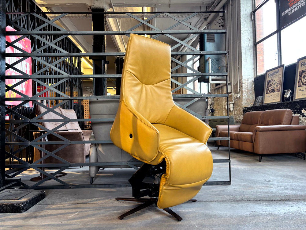 Himolla - Relaxsessel - 7162 S-Lounger - Leder gelb - sofort verfügbar