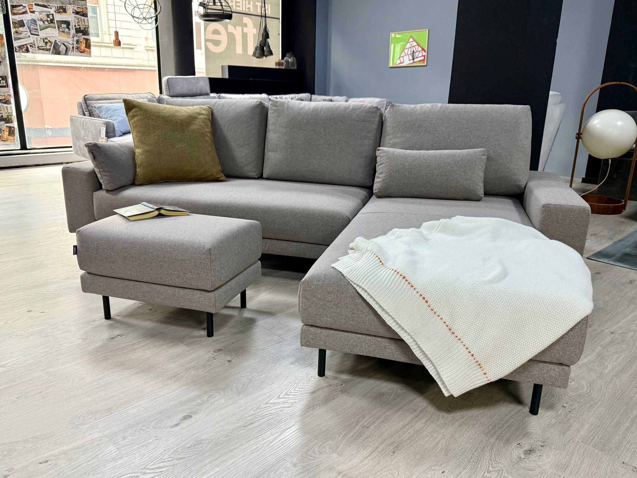 freistil - Sofa- freistil 170 - Stoff grau - sofort verfügbar