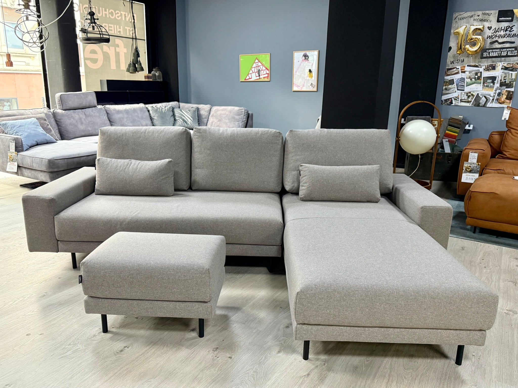 freistil - Sofa- freistil 170 - Stoff grau - sofort verfügbar