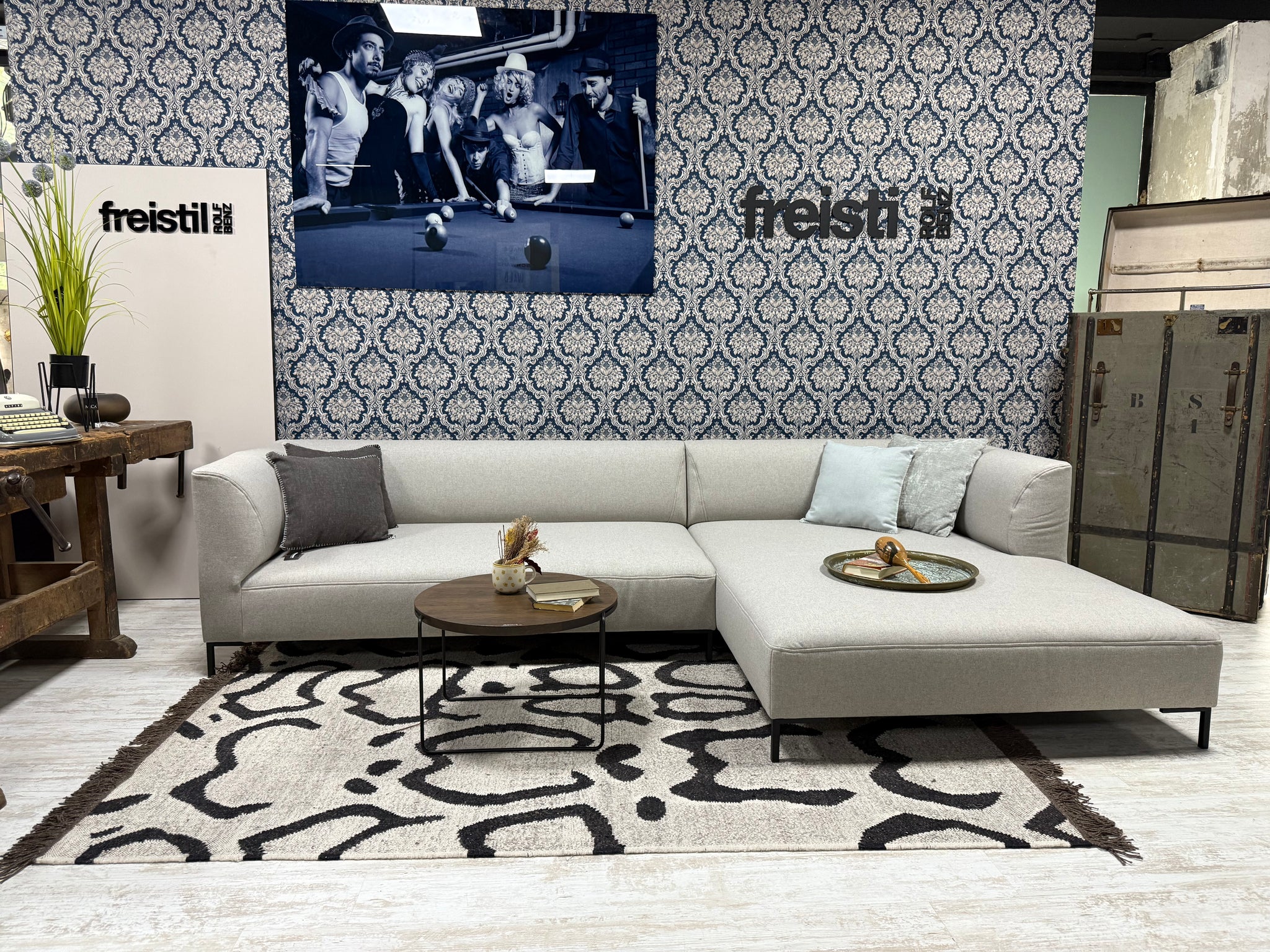 freistil - Sofa - freistil 160 - Stoff grau - Sofort Verfügbar