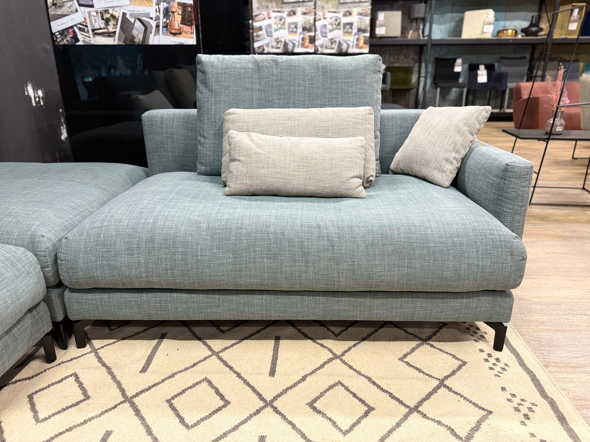 Rolf Benz - Sofa - RB 007 Nuvola - Stoff blau - sofort verfügbar