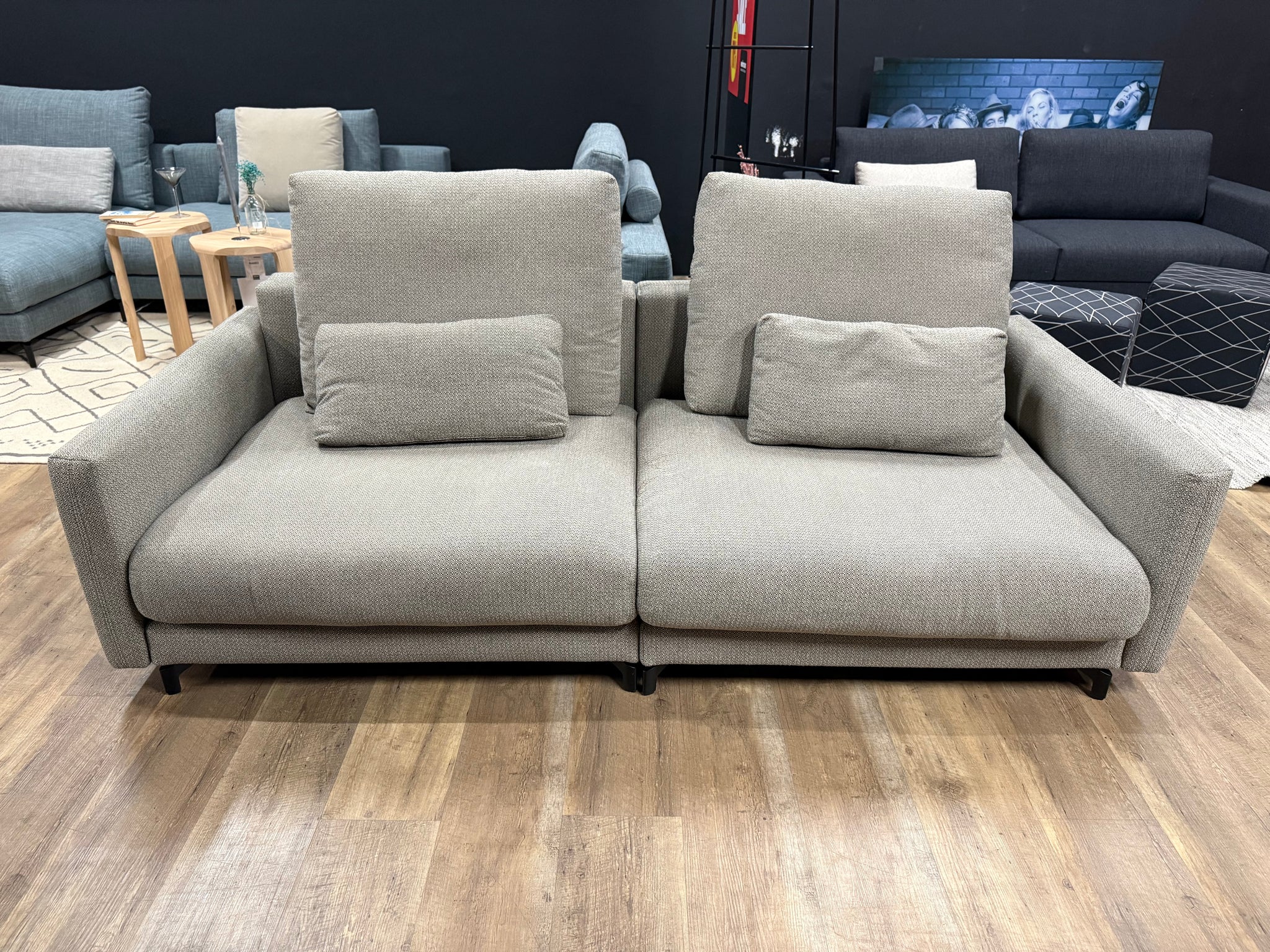 Rolf Benz - Sofa - RB 007 Nuvola - Stoff grau - sofort verfügbar
