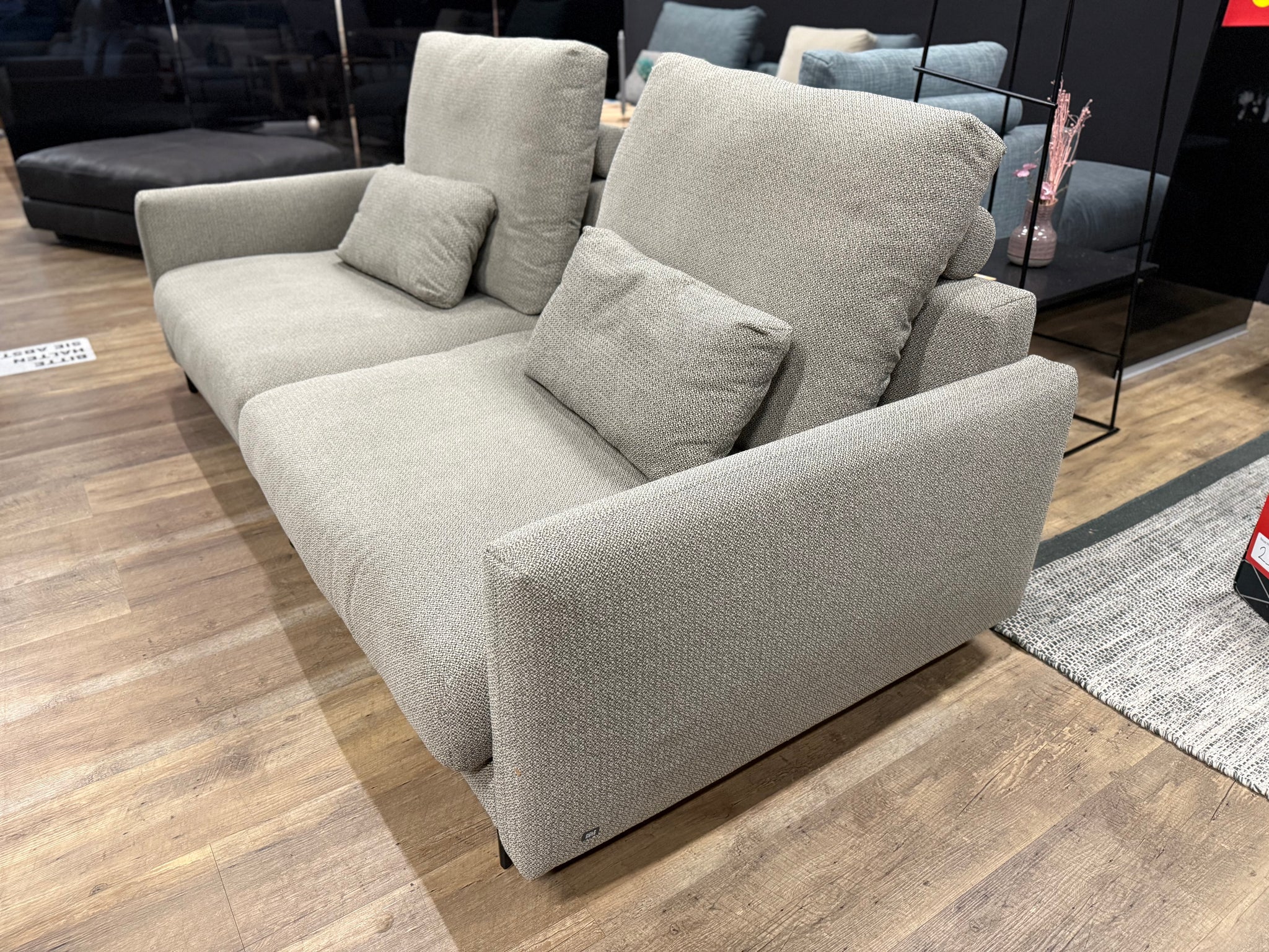 Rolf Benz - Sofa - RB 007 Nuvola - Stoff grau - sofort verfügbar