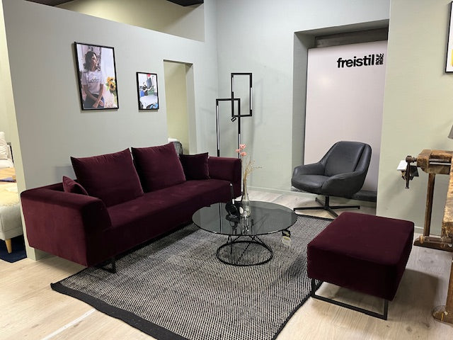 freistil - Sofa - freistil 185 - Stoff lila - sofort verfügbar