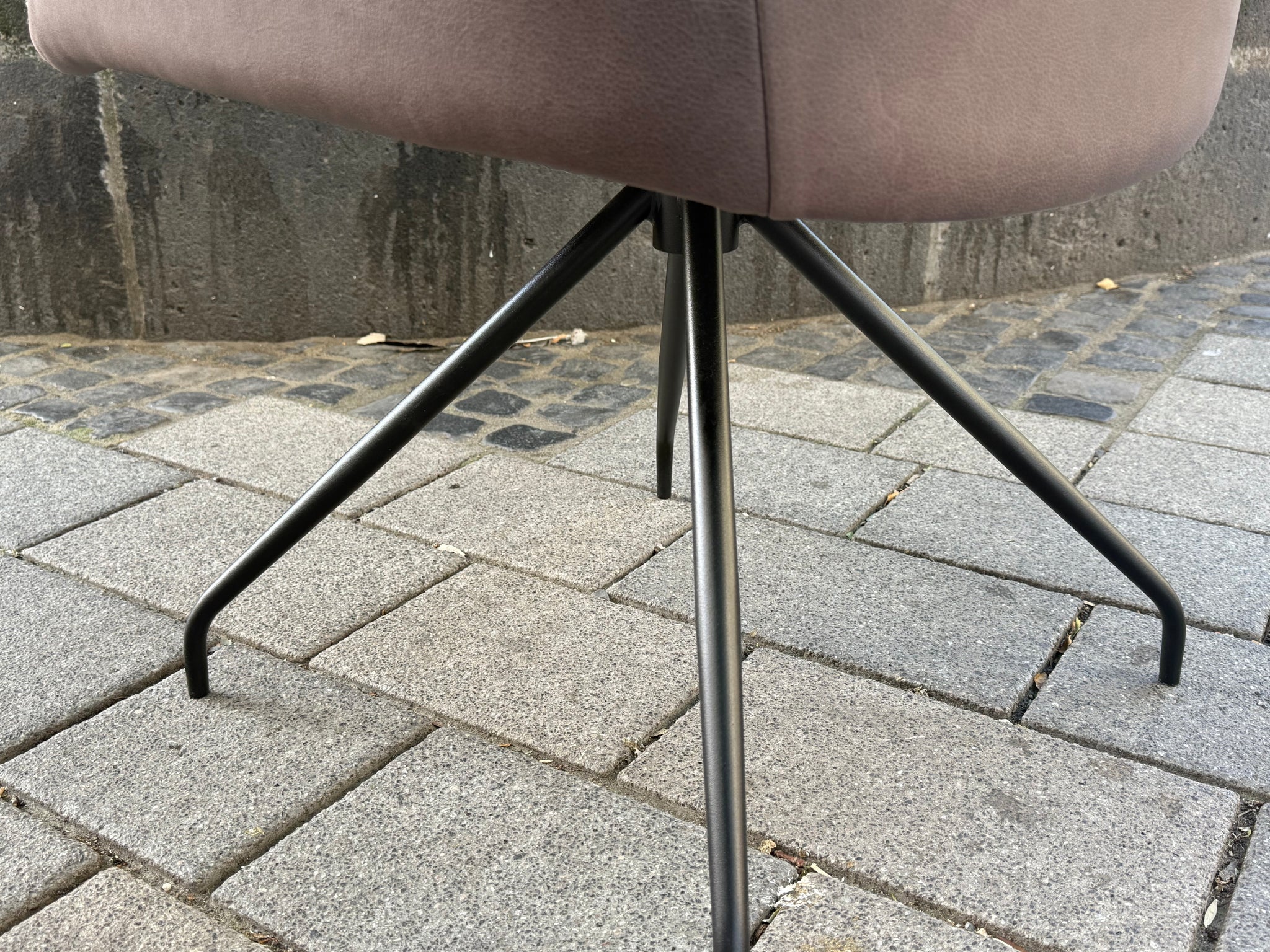 Tiado - Stuhl 2er Set - Tiba- Stoff / Leder braun - sofort Verfügbar