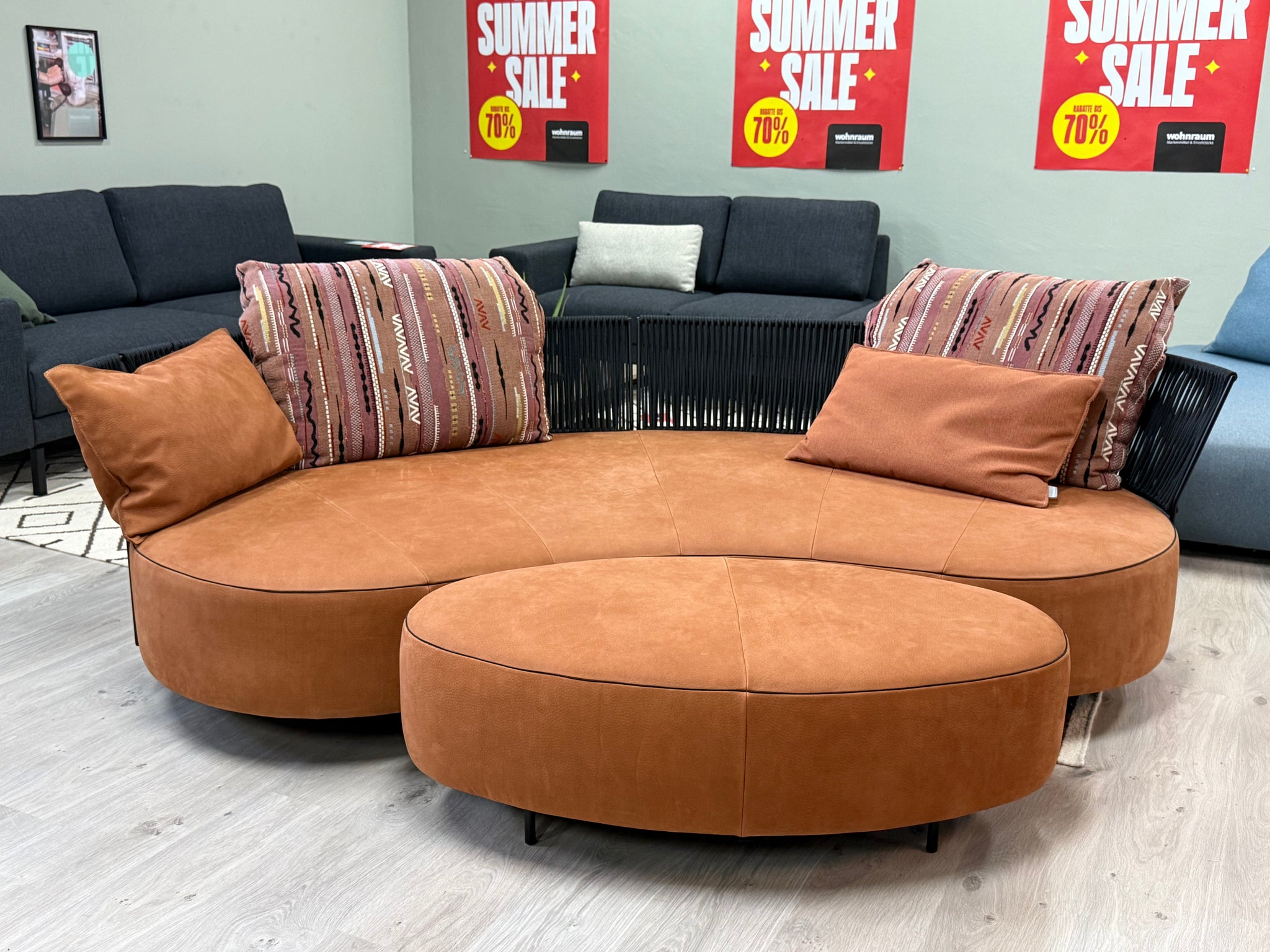 Bullfrog - Sofa - Lagoon - Leder orange - sofort verfügbar