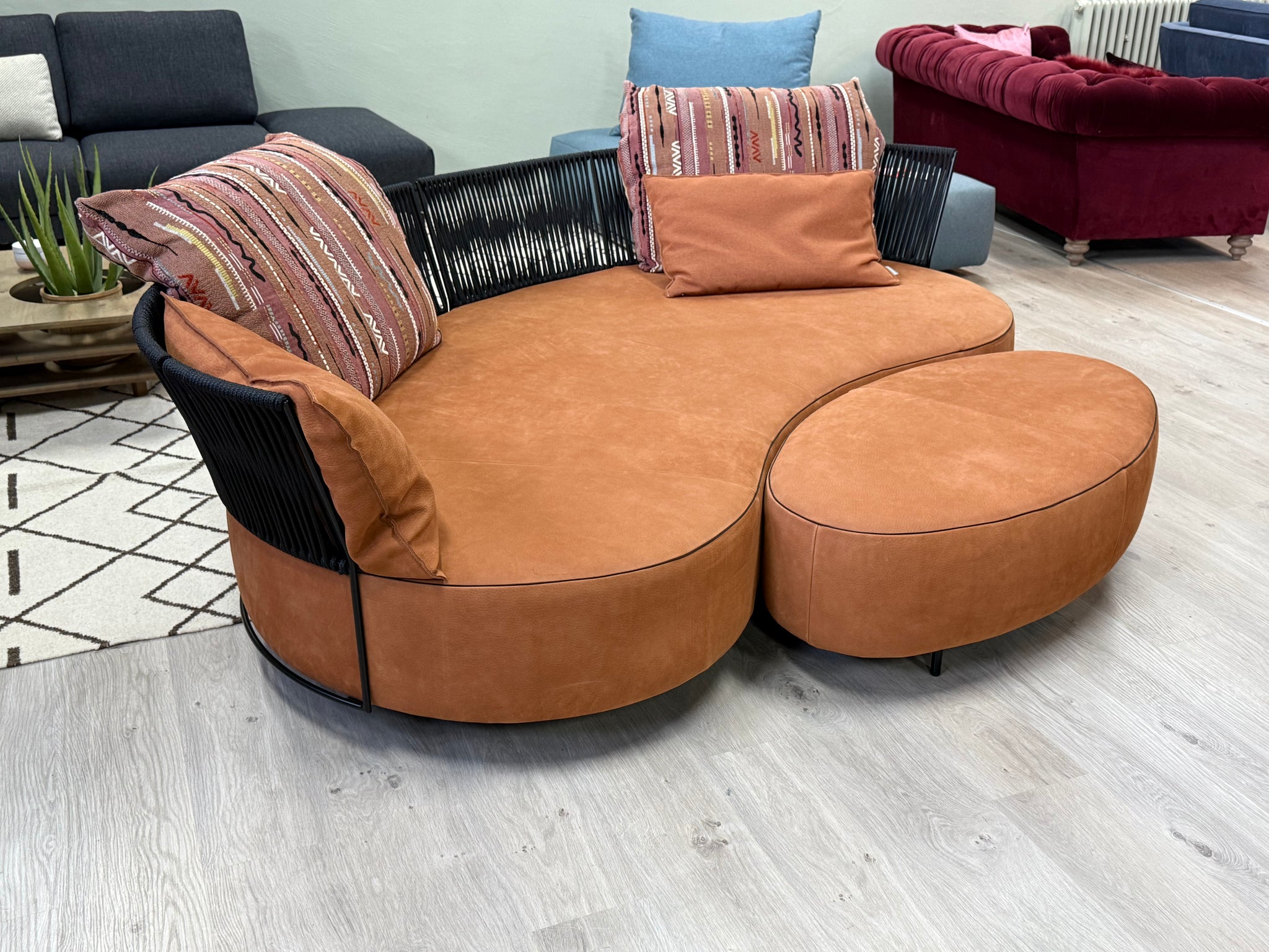 Bullfrog - Sofa - Lagoon - Leder orange - sofort verfügbar