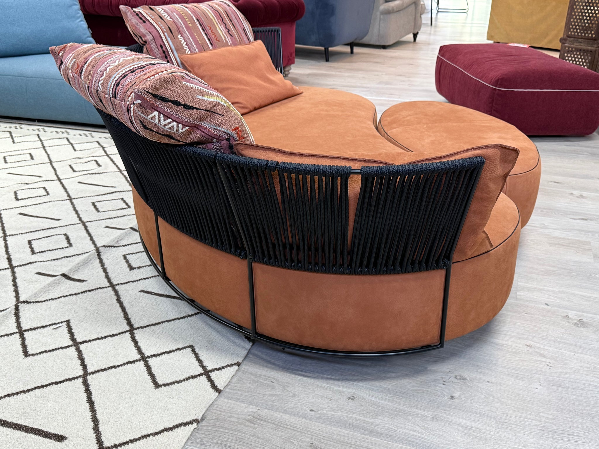 Bullfrog - Sofa - Lagoon - Leder orange - sofort verfügbar