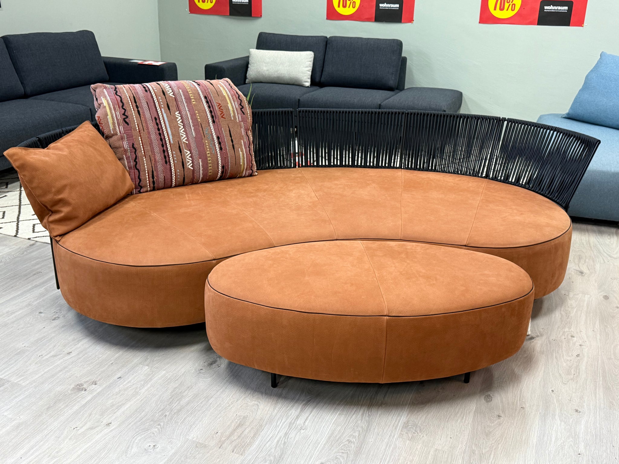 Bullfrog - Sofa - Lagoon - Leder orange - sofort verfügbar
