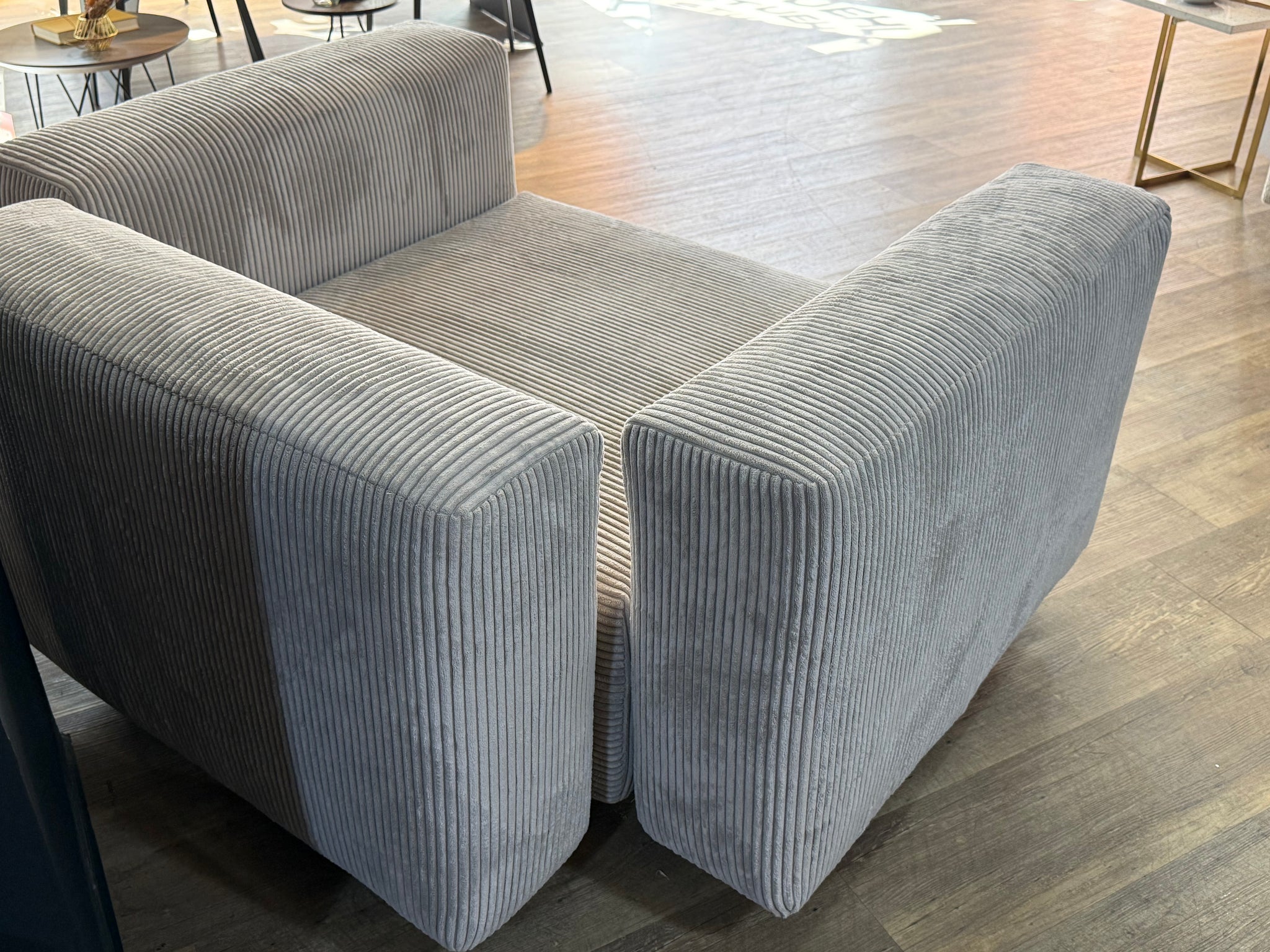 freistil - Sofa - freistil 122 Echt  - Stoff grau - sofort verfügbar